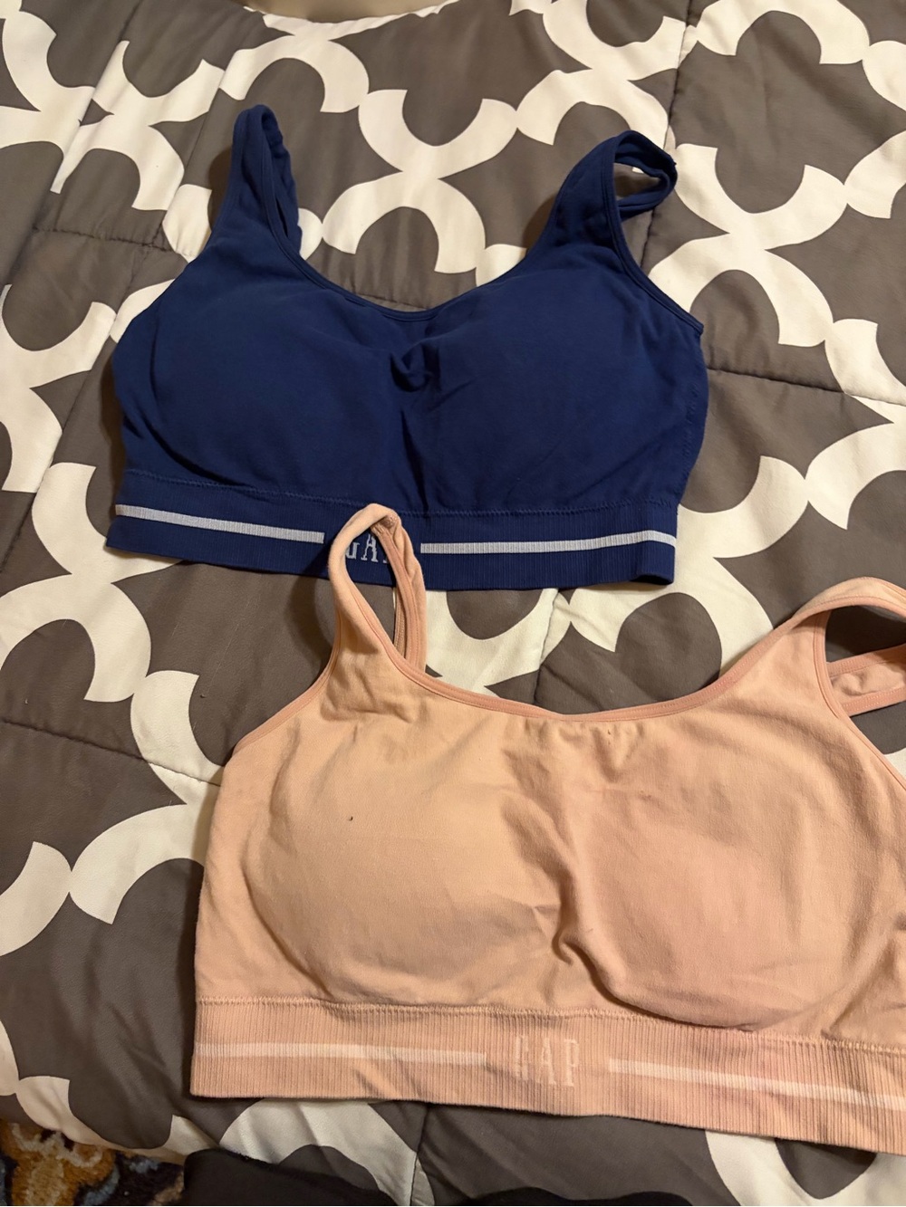 Seamless Wireless Bralette Duo — Navy & Blush